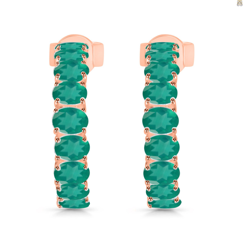 Green Onyx Hoop Earring GRO-RDE-975.
