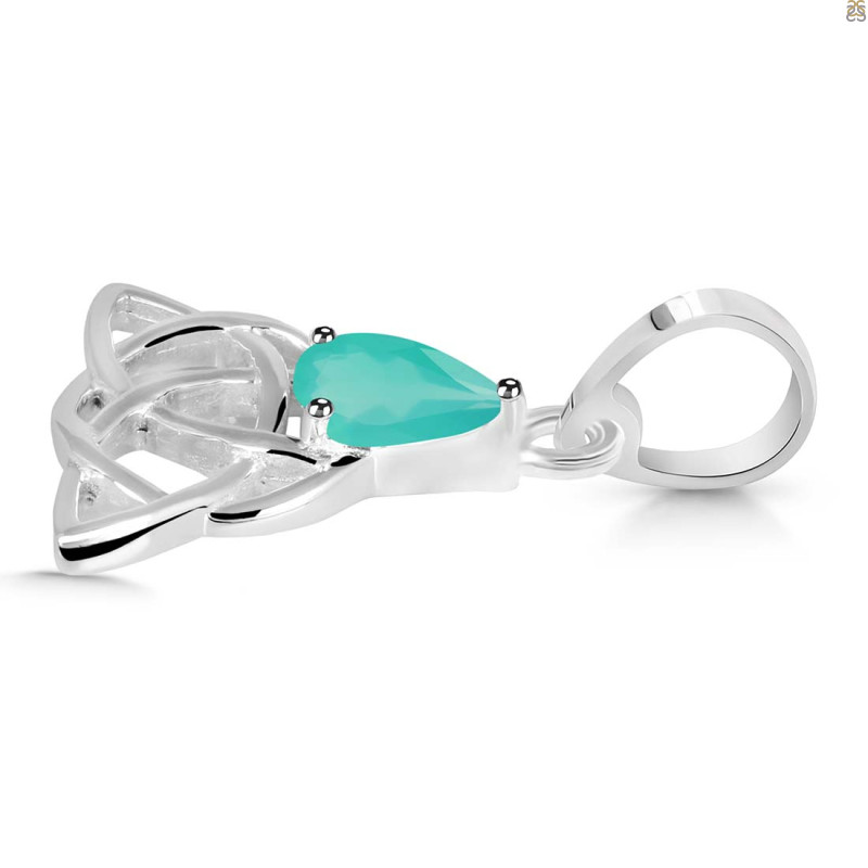 Green Onyx Triquetra Pendant GRO-RDEP-892.