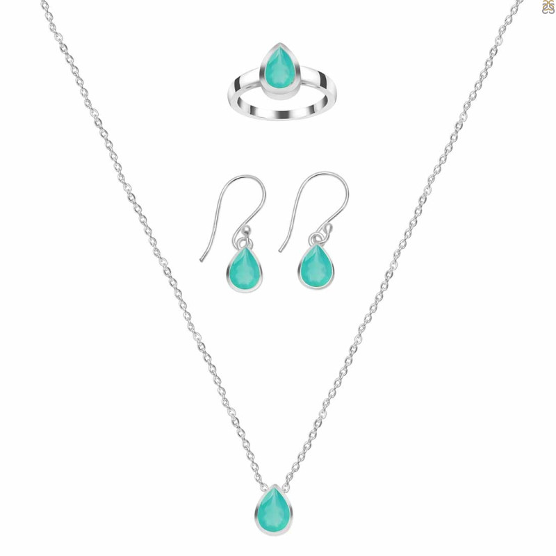  Green Onyx Jewelry Set