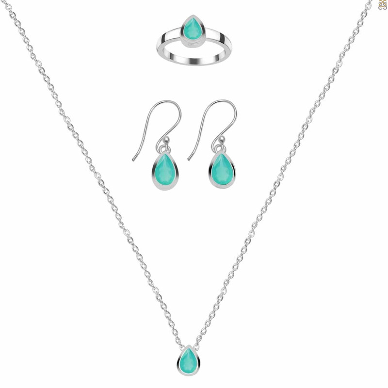  Green Onyx Jewelry Set