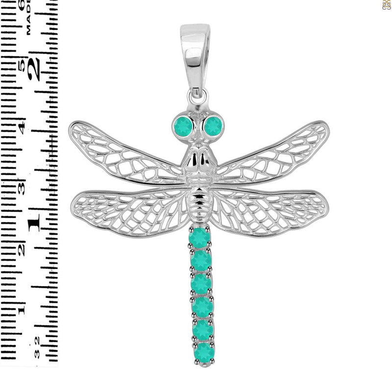 Green Onyx Dragon Fly Pendant GRO-RDP-158.