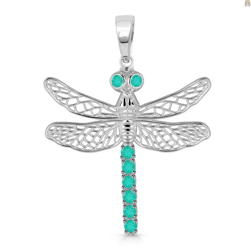 Green Onyx Dragon Fly Pendant GRO-RDP-158.