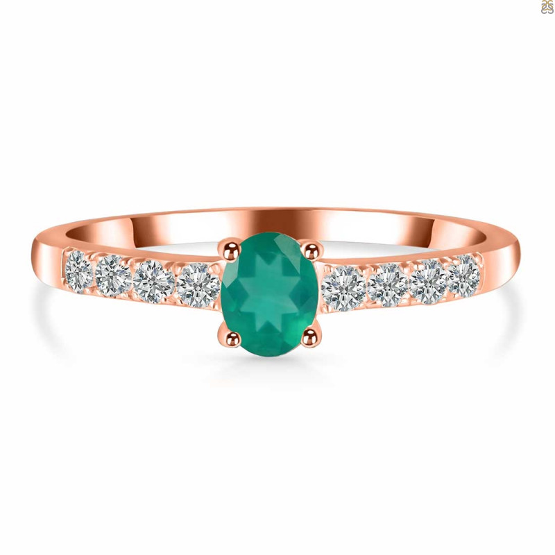 Green Onyx & White Topaz Ring GRO-RDR-2538.