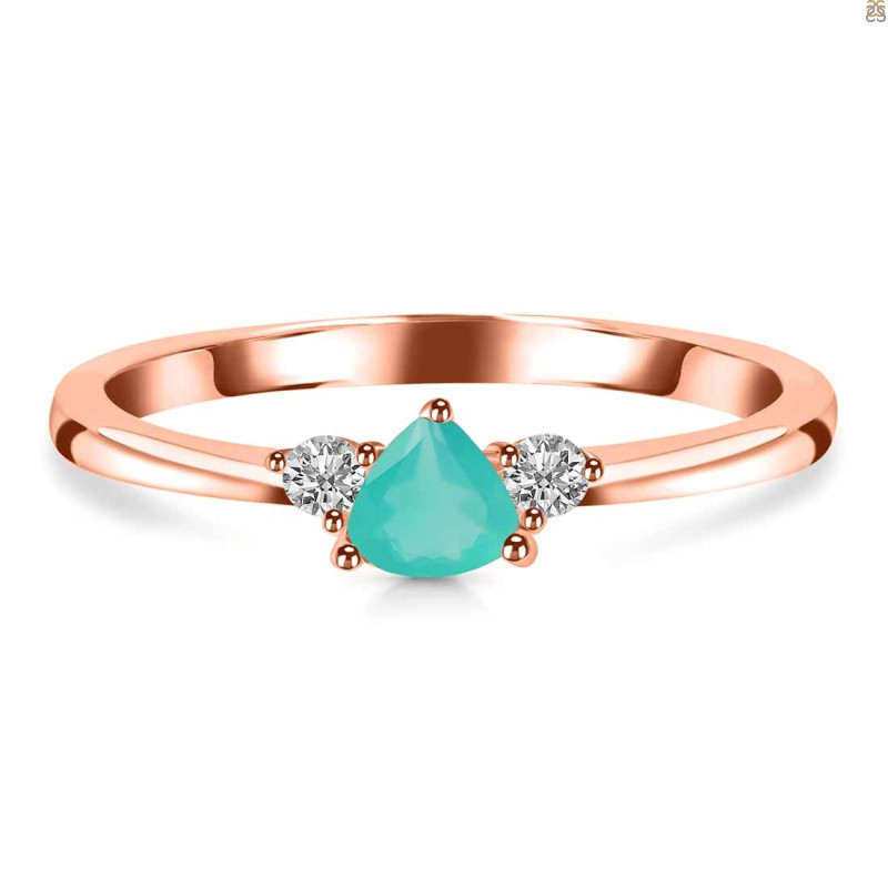 Green Onyx  & White Topaz Ring GRO-RDR-2543.