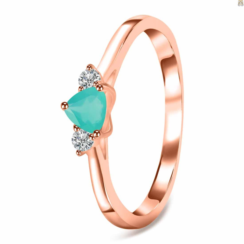 Green Onyx  & White Topaz Ring GRO-RDR-2543.