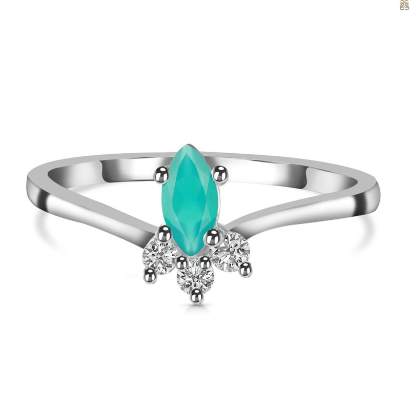 Green Onyx & White Topaz Ring GRO-RDR-2590.