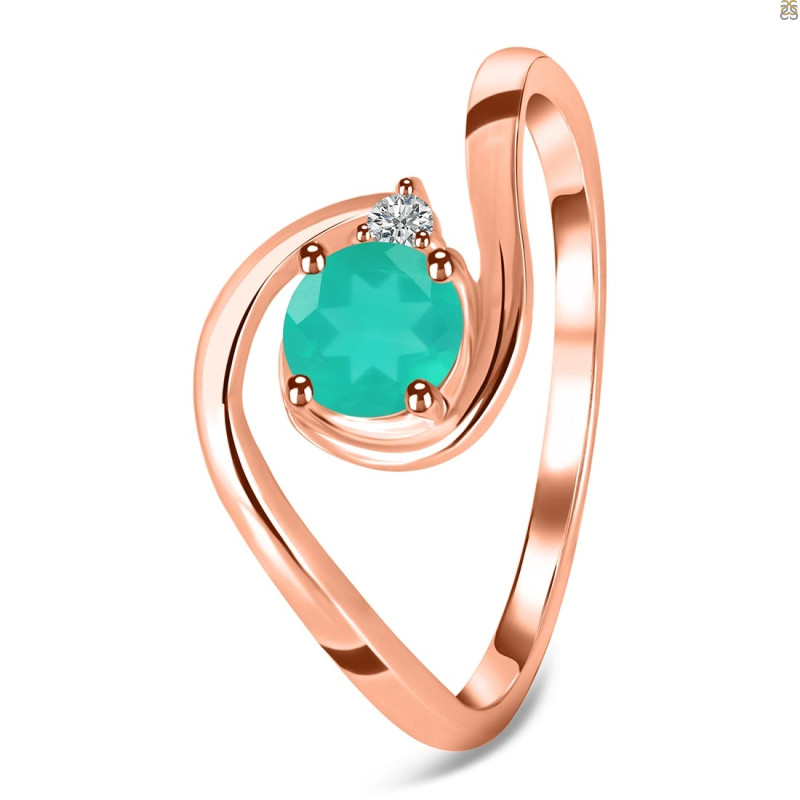 Green Onyx & White Topaz Ring GRO-RDR-2622.