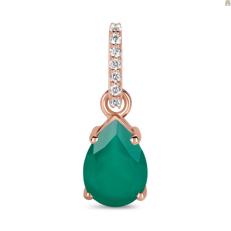 Green Onyx & White Topaz Pendant GRO-RP-76.