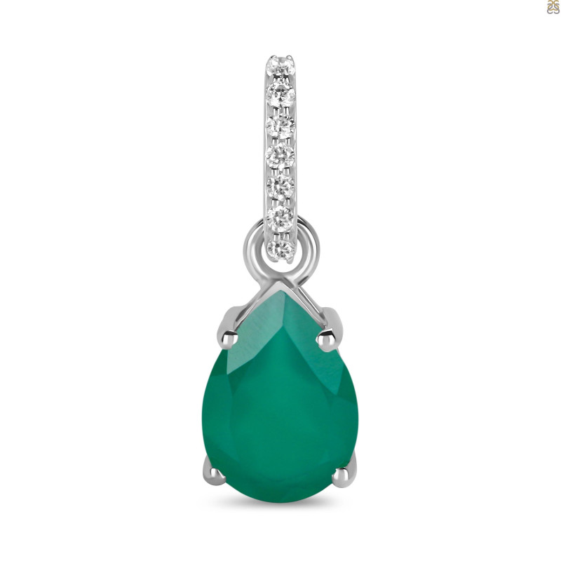 Green Onyx & White Topaz Pendant GRO-RP-76.