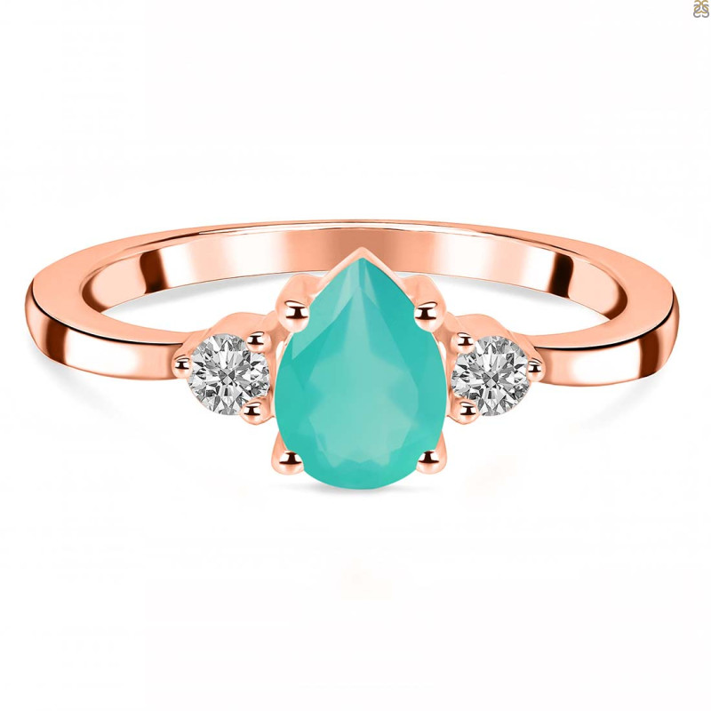 Green Onyx & White Topaz Ring GRO-RR-335.