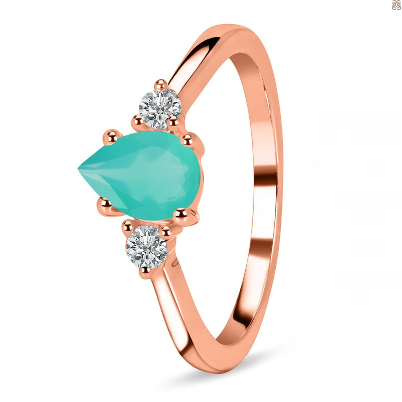 Green Onyx & White Topaz Ring GRO-RR-335.