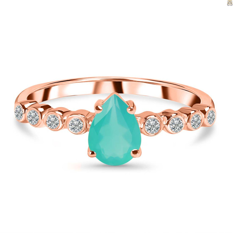 Green Onyx & White Topaz Ring GRO-RR-419D.