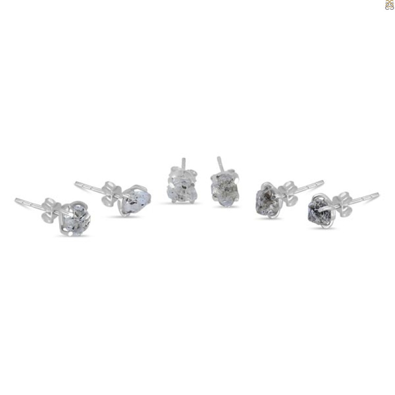 Herkimer Diamond Stud Earring