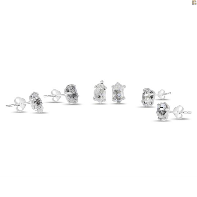 Herkimer Diamond Stud Earring