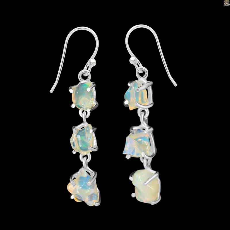 Opal Polished Nugget Earring-2E OPL-3-89