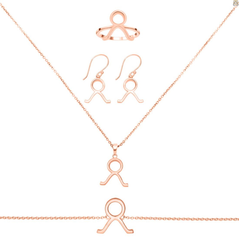 Taurus Zodiac Plain Silver Jewelry Set