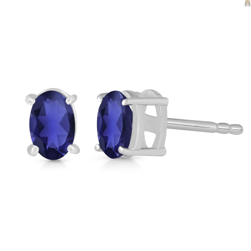 Iolite Stud Earring