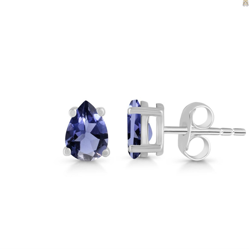 Iolite Stud Earring