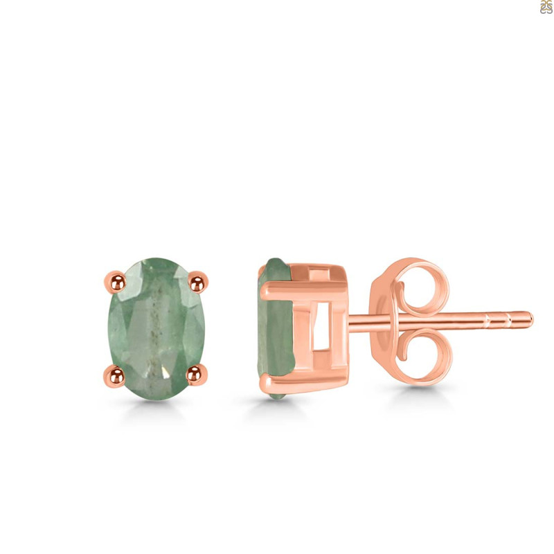 Kyanite (Green) Stud Earring KYN-RDE-1154-G.