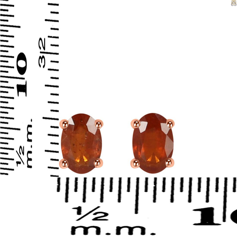 Kyanite (Orange) Stud Earring KYN-RDE-1154-O.
