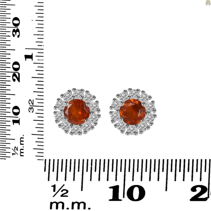 Kyanite (Orange) Stud Earring KYN-RDE-1268-O.