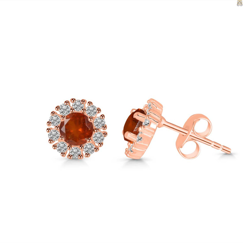 Kyanite (Orange) Stud Earring KYN-RDE-1268-O.