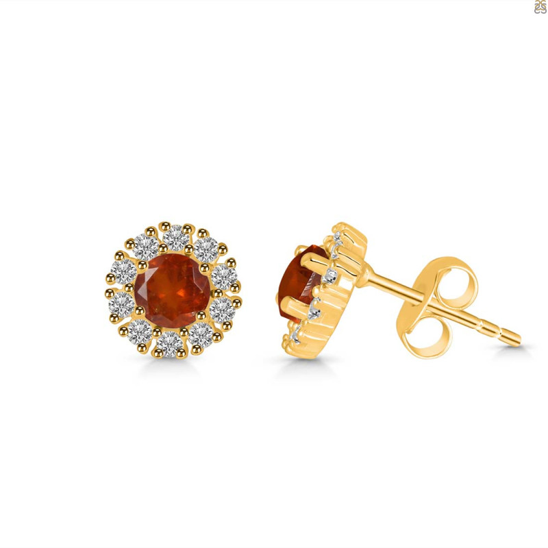 Kyanite (Orange) Stud Earring KYN-RDE-1268-O.