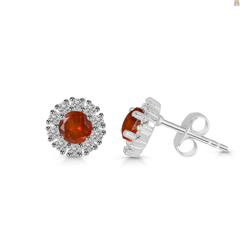 Kyanite (Orange) Stud Earring