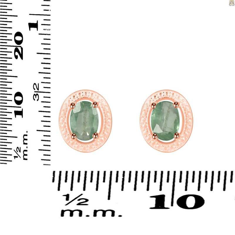 Kyanite (Green) Stud Earring KYN-RDE-35-G.