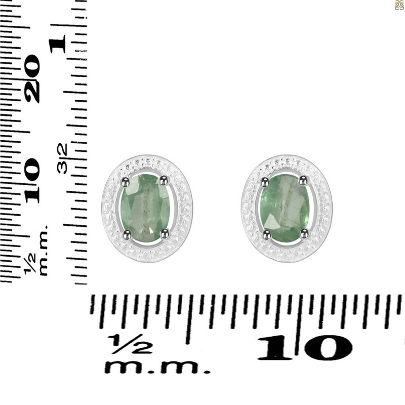 Kyanite (Green) Stud Earring KYN-RDE-35-G.