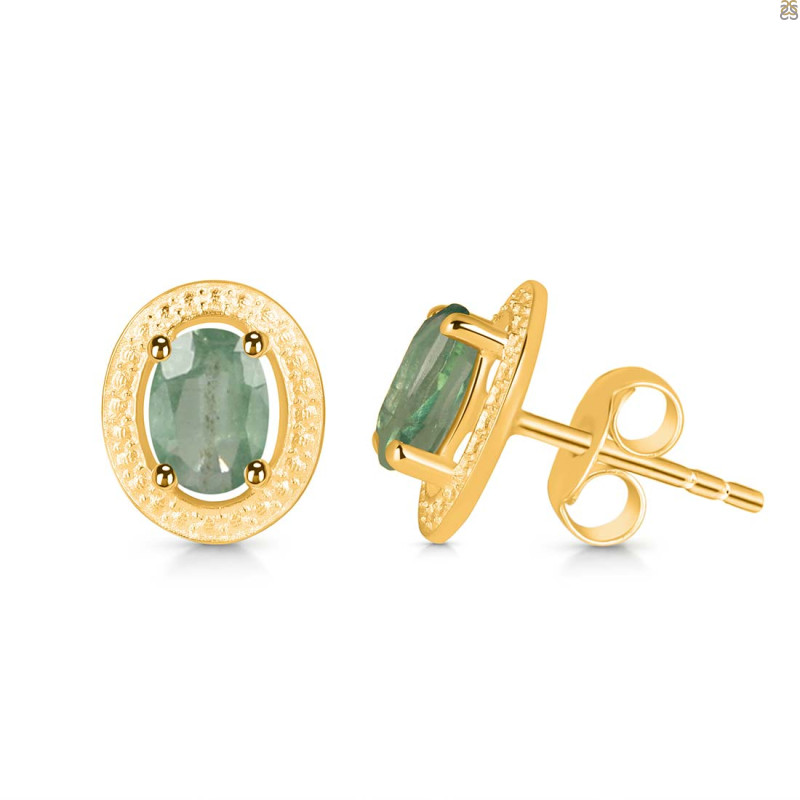 Kyanite (Green) Stud Earring KYN-RDE-35-G.
