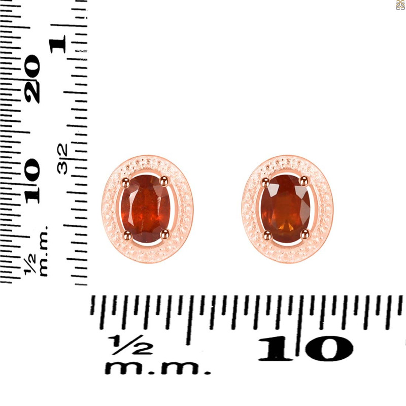 Kyanite (Orange) Stud Earring KYN-RDE-35-O.