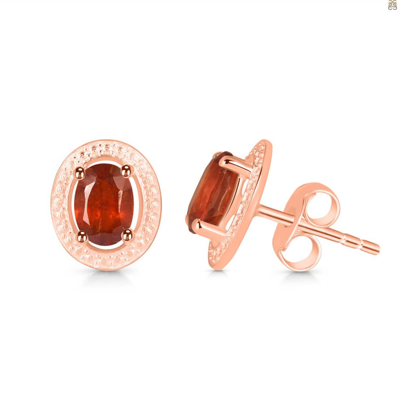 Kyanite (Orange) Stud Earring KYN-RDE-35-O.
