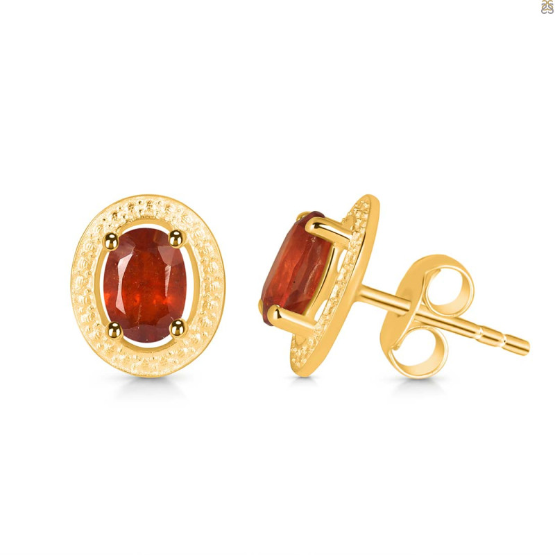 Kyanite (Orange) Stud Earring KYN-RDE-35-O.