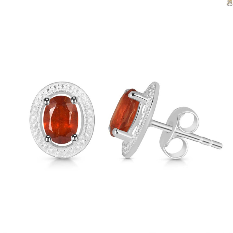 Kyanite (Orange) Stud Earring