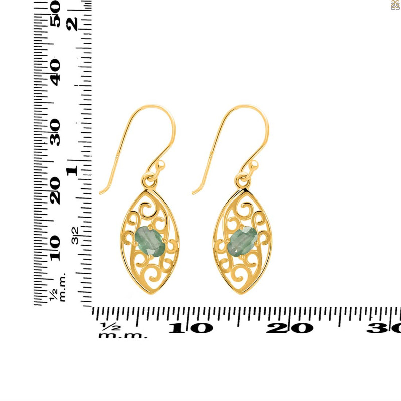 Kyanite (Green) Earring KYN-RDE-43-G.