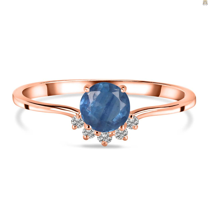 Kyanite & White Topaz Ring KYN-RDR-1942.