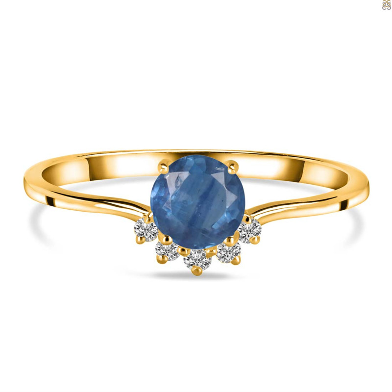Kyanite & White Topaz Ring KYN-RDR-1942.
