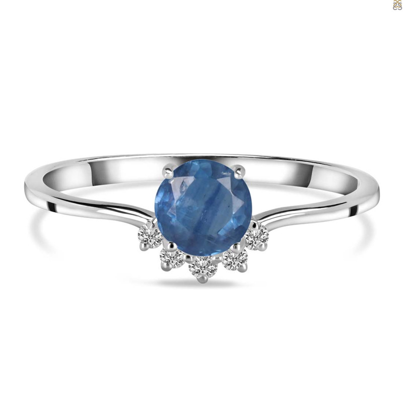 Kyanite & White Topaz Ring KYN-RDR-1942.