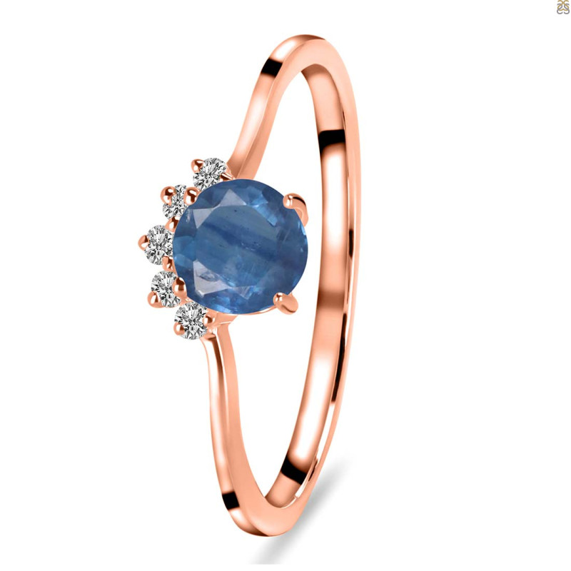 Kyanite & White Topaz Ring KYN-RDR-1942.