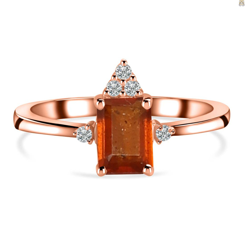 Kyanite (Orange) & White Topaz Ring KYN-RDR-2194-O.