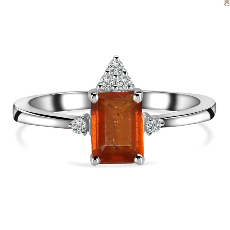 Kyanite (Orange) & White Topaz Ring KYN-RDR-2194-O.