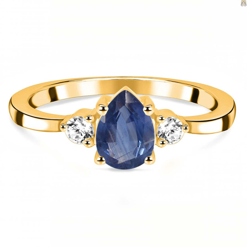 Kyanite & White Topaz Ring KYN-RDR-2213.