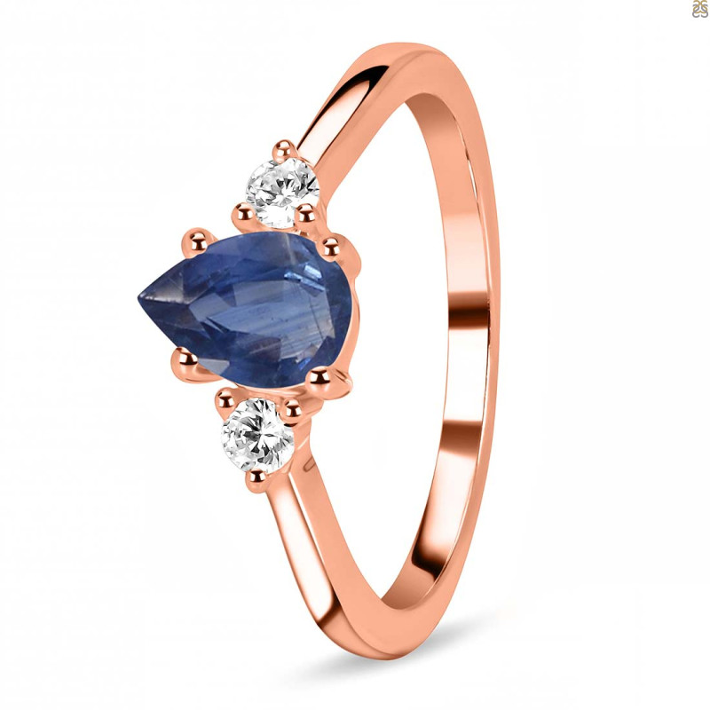 Kyanite & White Topaz Ring KYN-RDR-2213.