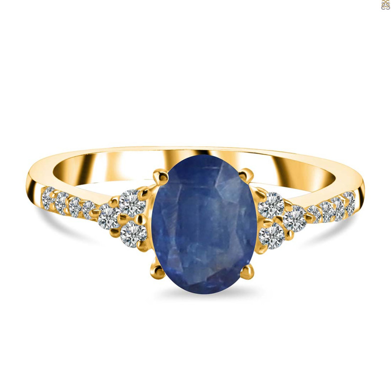 Kyanite & White Topaz Ring KYN-RDR-2219.