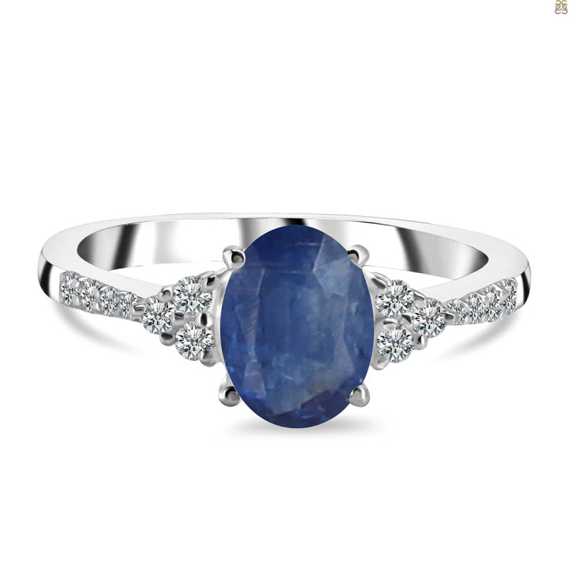 Kyanite & White Topaz Ring KYN-RDR-2219.