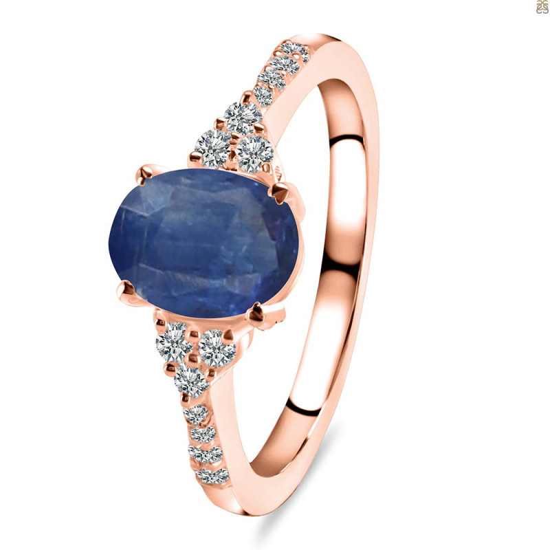 Kyanite & White Topaz Ring KYN-RDR-2219.