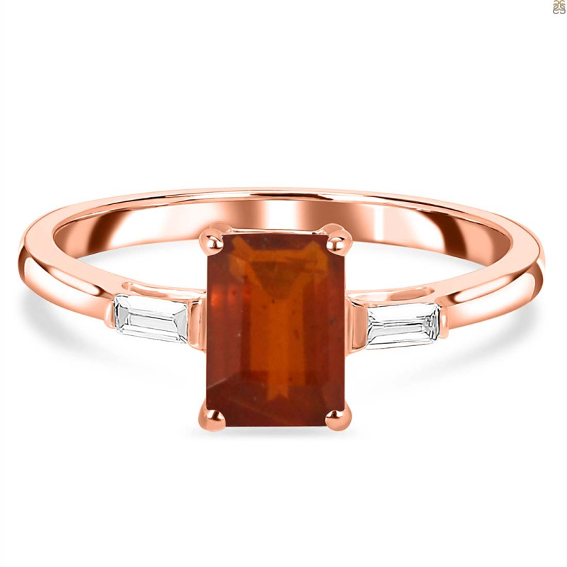 Kyanite (Orange) & White Topaz Ring KYN-RDR-2251-O.