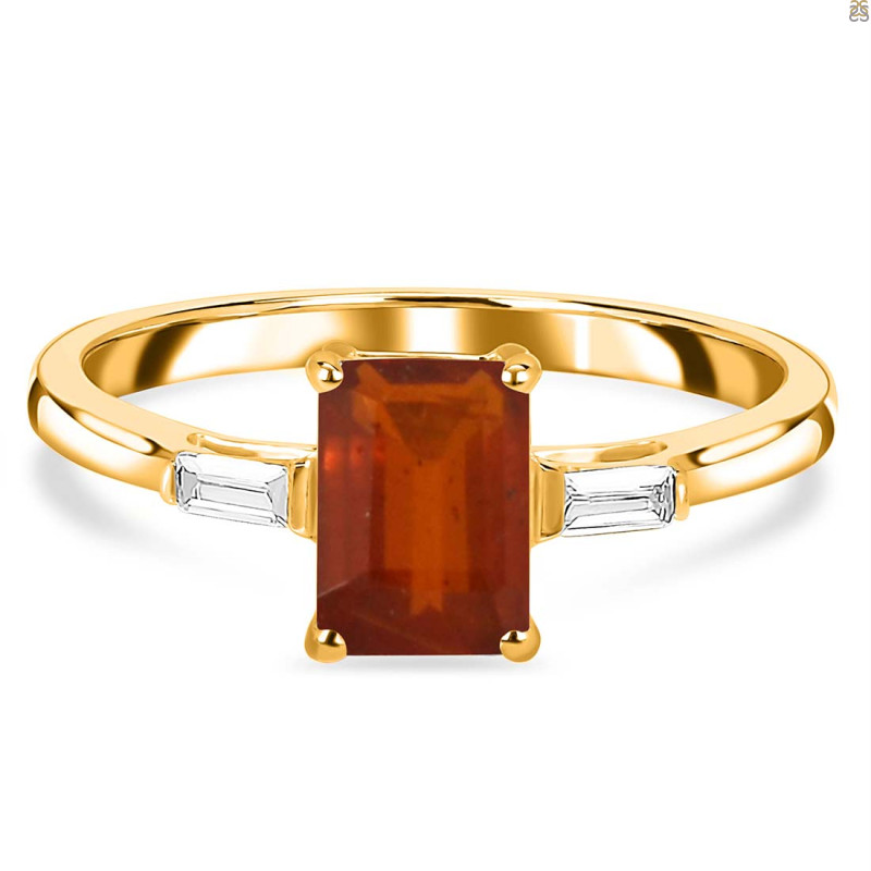 Kyanite (Orange) & White Topaz Ring KYN-RDR-2251-O.