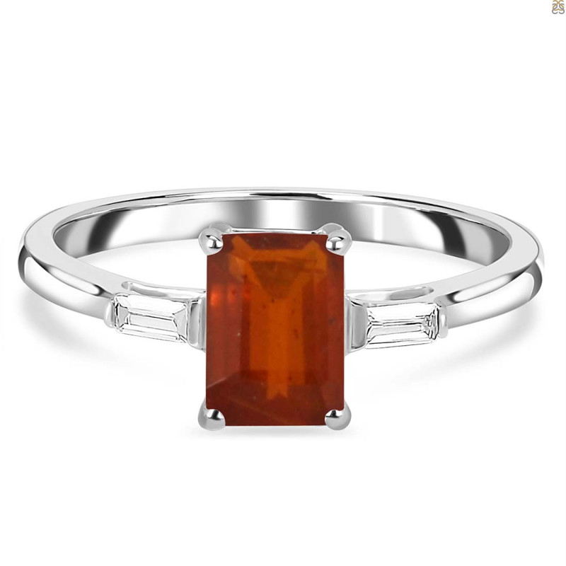 Kyanite (Orange) & White Topaz Ring KYN-RDR-2251-O.